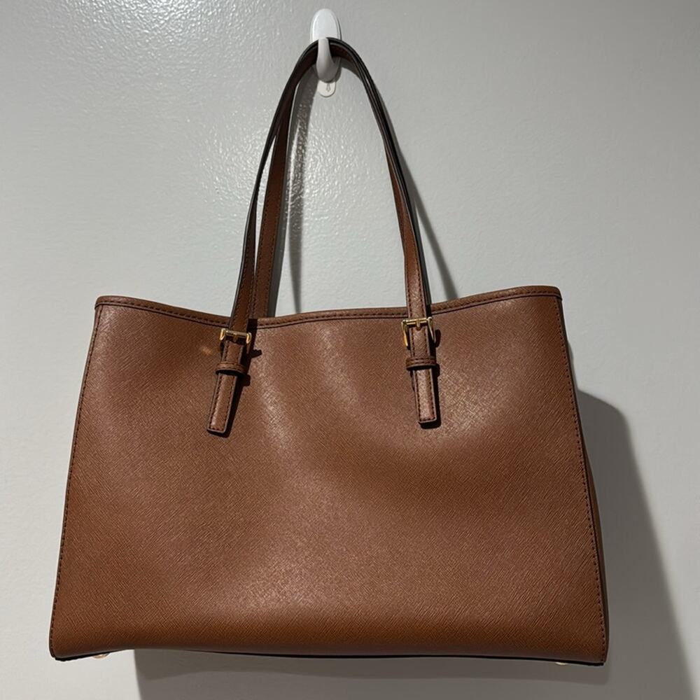 Michael Kors Women's Jet Set Saffiano Tote Leather Bag Travel Work Classic - Picture 4 of 9